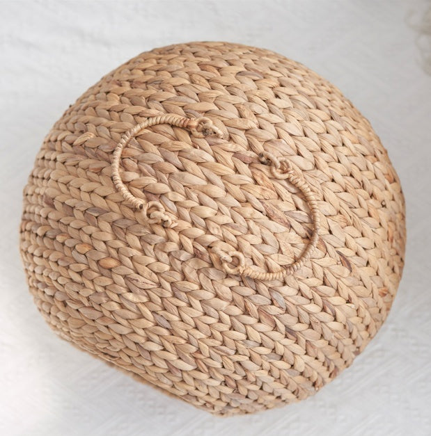 Weaving Rattan Circular Cat Bed – Handcrafted Round Pet Nest with Cushion, Breathable Design & Cozy Comfort