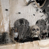 Beige Halloween Creepy Cloth – 315x78.7" Oversized Cotton Spooky Gauze for Haunted House & Party Decorations