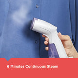 Black+Decker Compact Lavender Handheld Garment Steamer Lightweight Travel Wrinkle Remover with Fast Heat