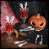 Halloween Skeleton Drink Stirrers – 25 Pcs Plastic Swizzle Sticks for Cocktails & Party Drinks