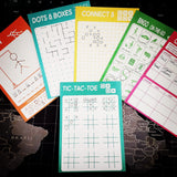 Kids Travel Activity Game Pads – 6 Classic Paper Games Set (120 Sheets, Multicolor)