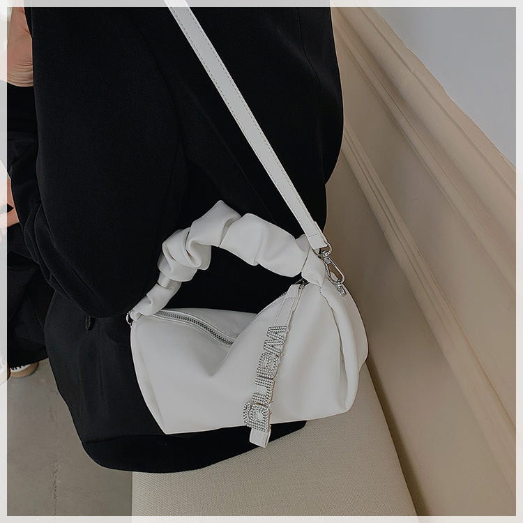 Women’s Pleated Shoulder Bag – Fairy Student Underarm Handbag for Daily Use