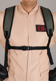 Ghostbusters Classic Adult Costume – Official Movie Jumpsuit with Proton Pack & Interchangeable Name Badges (Brown, Size L)