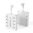 14-in-1 Wall-Mounted Power Strip with Overload Protection, One-Touch Control Switch, 8 AC Outlets & 6 USB Ports (Including 2 Type-C Ports) – Flexible Soft Cord Design for Office, Home, or School Use, Office Charging Hub | M - PulinGO