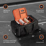 FITDOM Sneaker Travel Duffel Bag – TSA Approved Multi-Compartment Sneakerhead Gym & Sports Bag with Adjustable Dividers