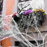 1400 Sqft Halloween Spider Web – Ultra Stretchy Polyester Cobweb for Indoor & Outdoor Decorations