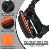 JIPIMON Waterproof Sports Chest Bag – Reflective MOLLE Chest Pack for Running, Cycling & Outdoor Activities (Black)