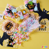 JOYIN 150 PCS Halloween Cellophane Treat Bags, Self Adhesive Clear Cookie and Candy Bags for Kids Trick or Treating, Small Goodie Gift Ziplock Bag Bulk for Halloween Party Favors Supplies in 6 Designs