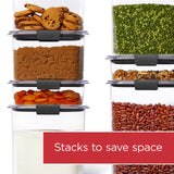 Airtight Pantry Food Storage Container – 7.8-Cup BPA-Free Modular Canister (Gray)