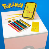 Yellow Character Pencil Case Set with Colored Pencils