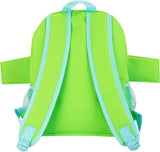 Green Winged Character School Backpack with Front Pocket