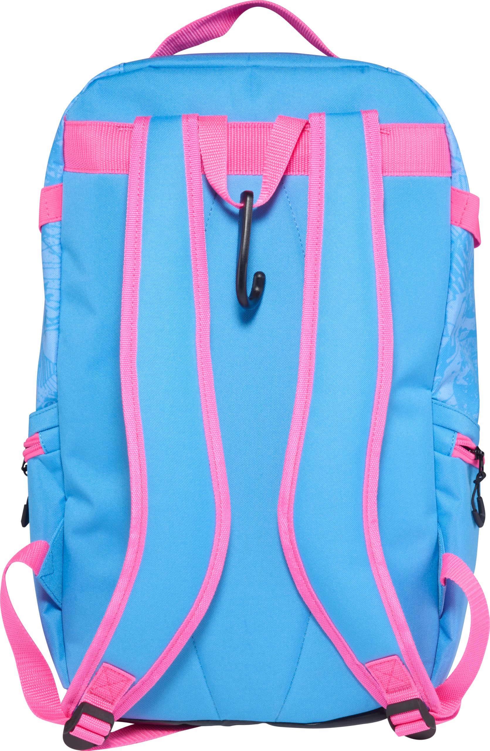 Rawlings Gamer Series Baseball Backpack – Dual Bat Sleeves, Ventilated Cleat Pocket & Pro Athletic Design (Columbia Blue/Pink)
