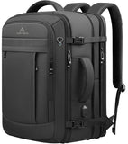 AREYTECO 50L Expandable Carry On Travel Backpack with USB Port, TSA Lay-Flat Design and 17” Laptop Compartment