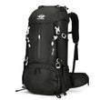 ESUP 50L Lightweight Camping & Hiking Backpack with Rain Cover – Multi-Day Outdoor Travel Backpack – Deep Black