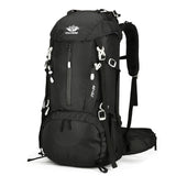 ESUP 50L Lightweight Camping & Hiking Backpack with Rain Cover – Multi-Day Outdoor Travel Backpack – Deep Black