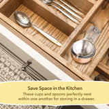 Stainless Steel Measuring Cups & Spoons Set – Dishwasher Safe, Stackable, US & Metric (12-Piece)