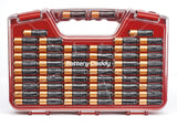 ONTEL Battery Daddy Storage Organizer Case with Tester – Double-Sided Portable Battery Holder, Stores up to 180 Batteries