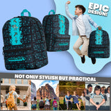 Minecraft Kids Backpack for Boys & Teens – Adjustable School Daypack with Front Pocket