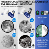 90mm Astronomical Telescope with Tripod & Phone Adapter – Portable Refractor Telescope for Beginners & Stargazing