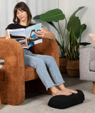 Ergonomic Memory Foam Under Desk Foot Rest with Adjustable Rocking Base & Pressure Nodes – Premium Office Comfort Stool Black