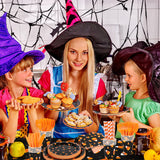 Halloween Candy Corn Party Tableware Set – 193 Pcs Plates, Cups, Napkins & Cutlery for 24 Guests