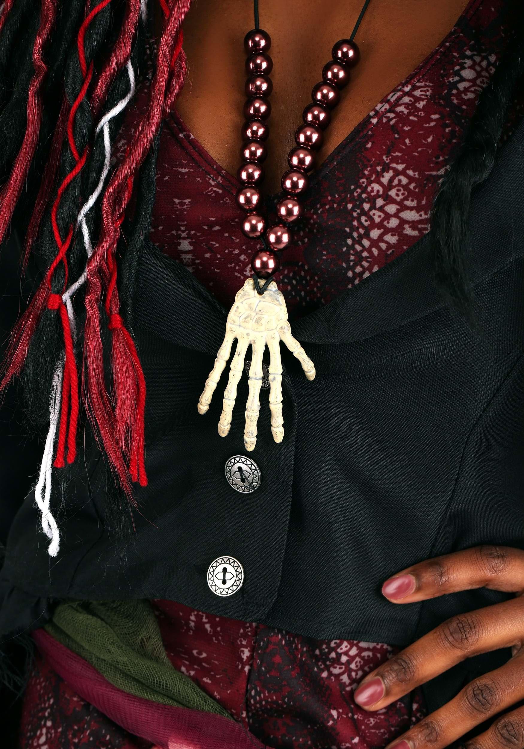 Women’s Voodoo Magic Costume – Deluxe Witch Doctor Outfit with Hat, Vest & Accessories