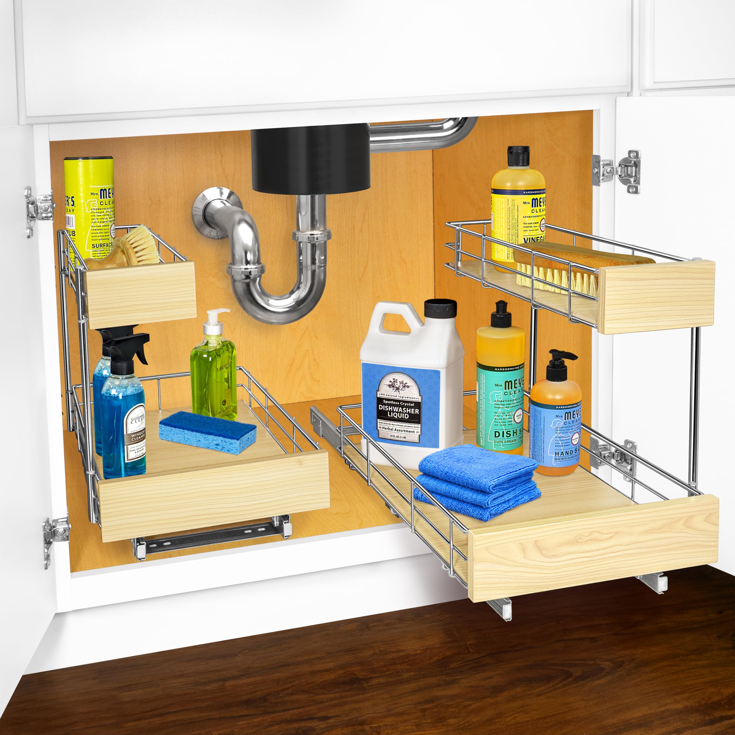 Lynk Professional Select Pull-Out Under-Sink Cabinet Organizer – Heavy-Duty Sliding Shelf with ProGlide System