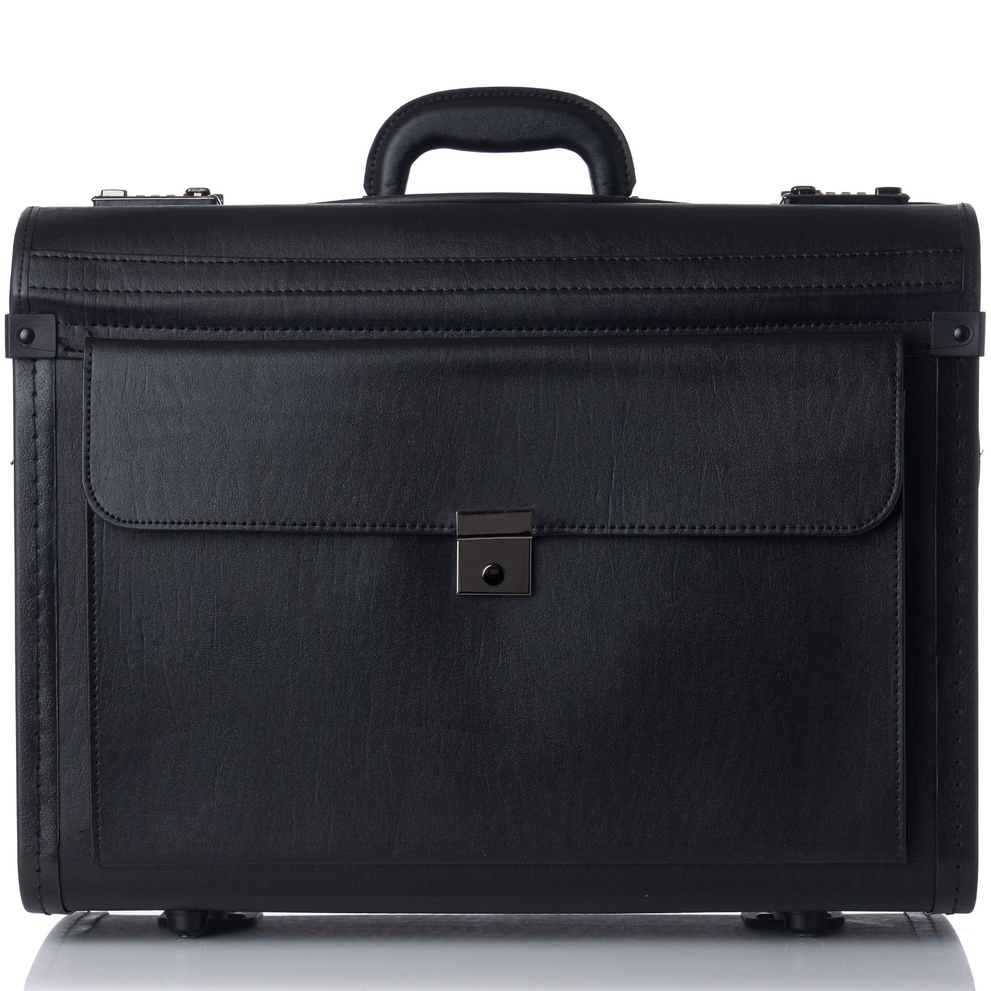 Alpine Swiss 17-Inch Rolling Laptop Briefcase with Wheels & Combination Locks – Black