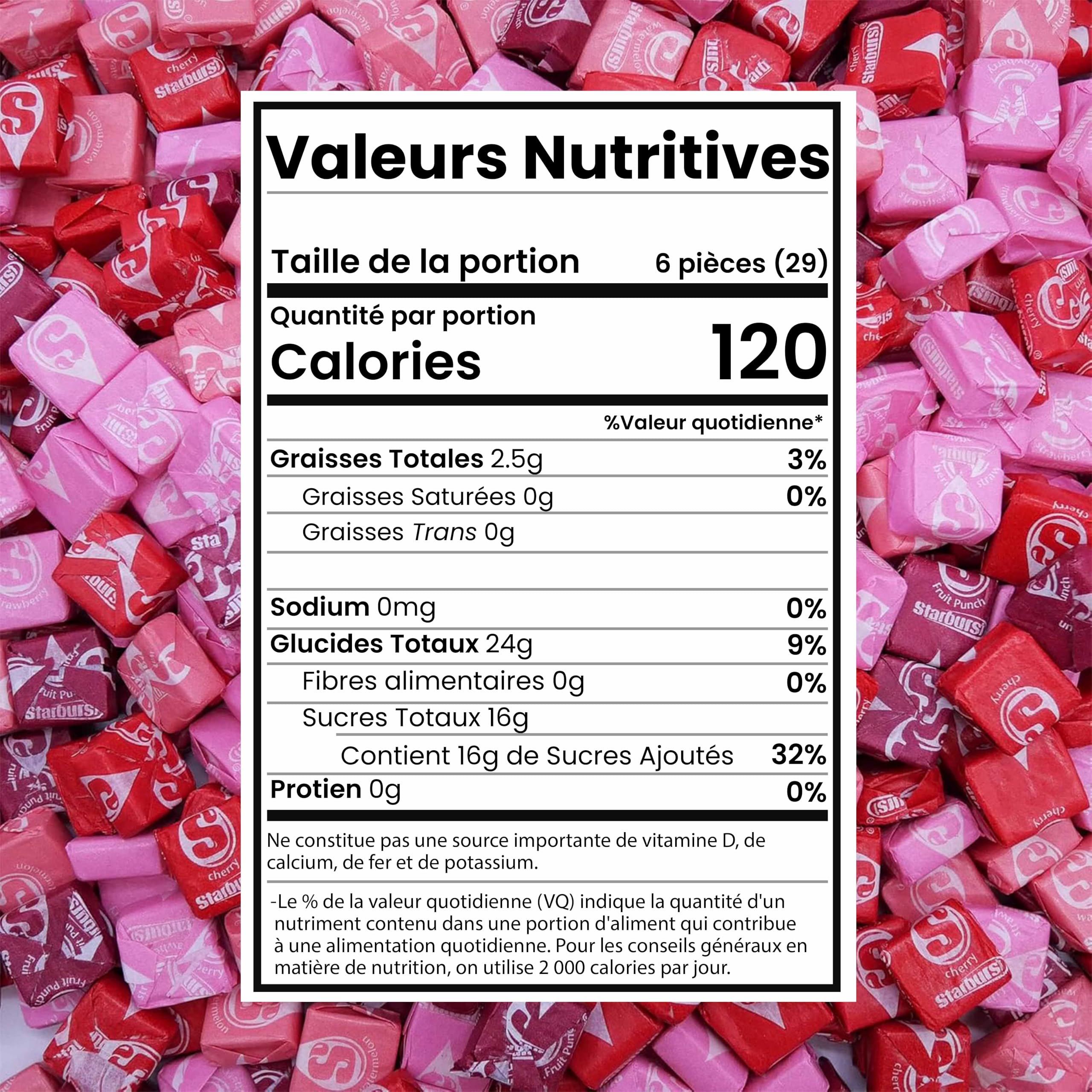STARBURST FaveREDS Fruit Chews – 2 LB Bulk Bag (~180 Individually Wrapped Pieces, Strawberry, Cherry, Fruit Punch & Watermelon)