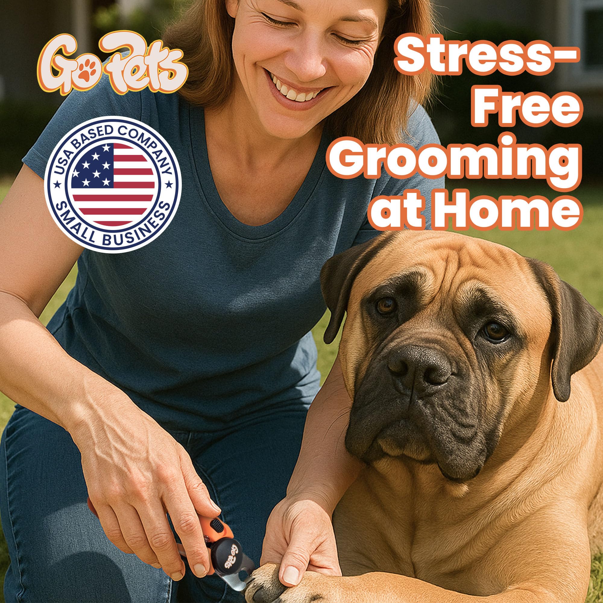 GoPets Professional Pet Nail Clippers with Safety Guard, Stainless Steel Blades, Ergonomic Grip, and Built-In Nail File for Dogs and Cats