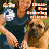 GoPets Professional Pet Nail Clippers with Safety Guard, Stainless Steel Blades, Ergonomic Grip, and Built-In Nail File for Dogs and Cats