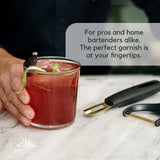 Stainless Steel Channel Knife with Non-Slip Handle – Citrus Garnish & Zester Tool