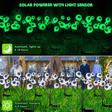 Solar Halloween Eyeball Lights – Green Swaying LED Pathway Lights with Flash Modes, Waterproof Outdoor Yard Decor