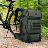 Witzman Airline-Approved Carry-On Travel Backpack Convertible Duffle Bag – Army Green