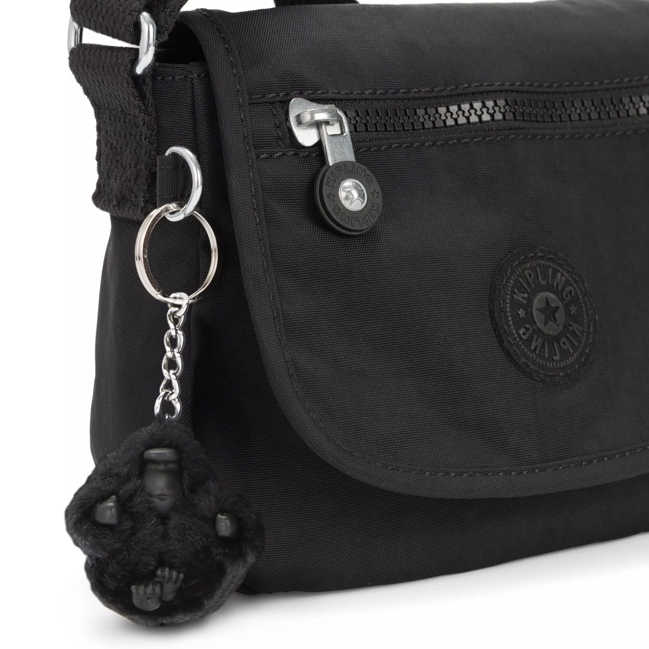 Kipling Sabian Mini Crossbody Bag – Lightweight Water-Resistant Everyday Shoulder Purse (Black Noir)