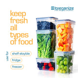 Airtight Pantry Storage Containers Set – 14 Piece Stackable Canisters with Pour Spout Lids, Labels & Scoop