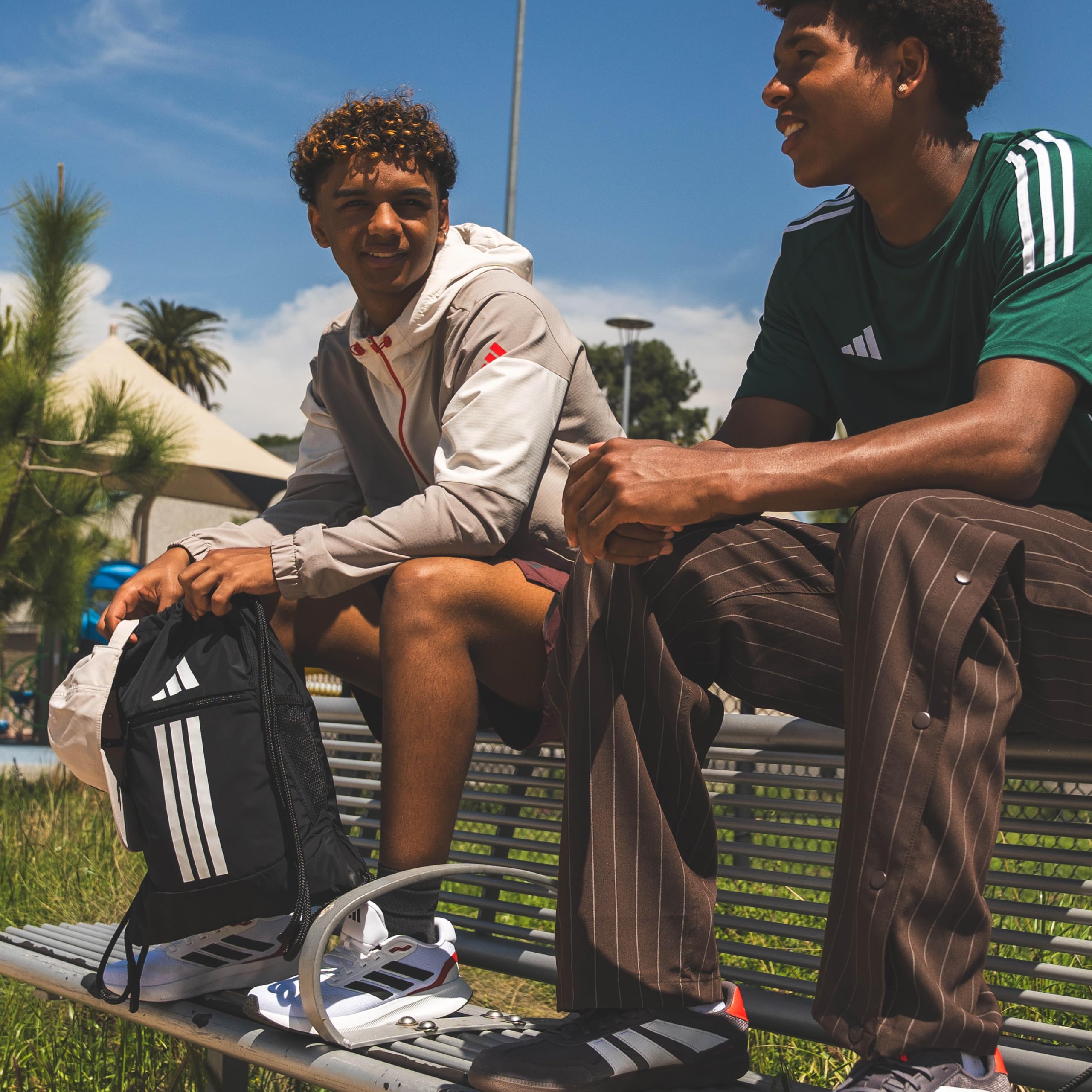 adidas Alliance Sackpack Drawstring Backpack 12L – Lightweight Sports & Gym Bag with Zipper Pocket (Black)