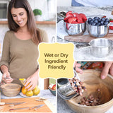 Stainless Steel Measuring Cups & Spoons Set – Dishwasher Safe, Stackable, US & Metric (12-Piece)