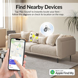 MSEBENT Bluetooth Tracker Tags 2 Pack, Apple Find My Compatible Waterproof Item Locator with Sound Alert – Black & White