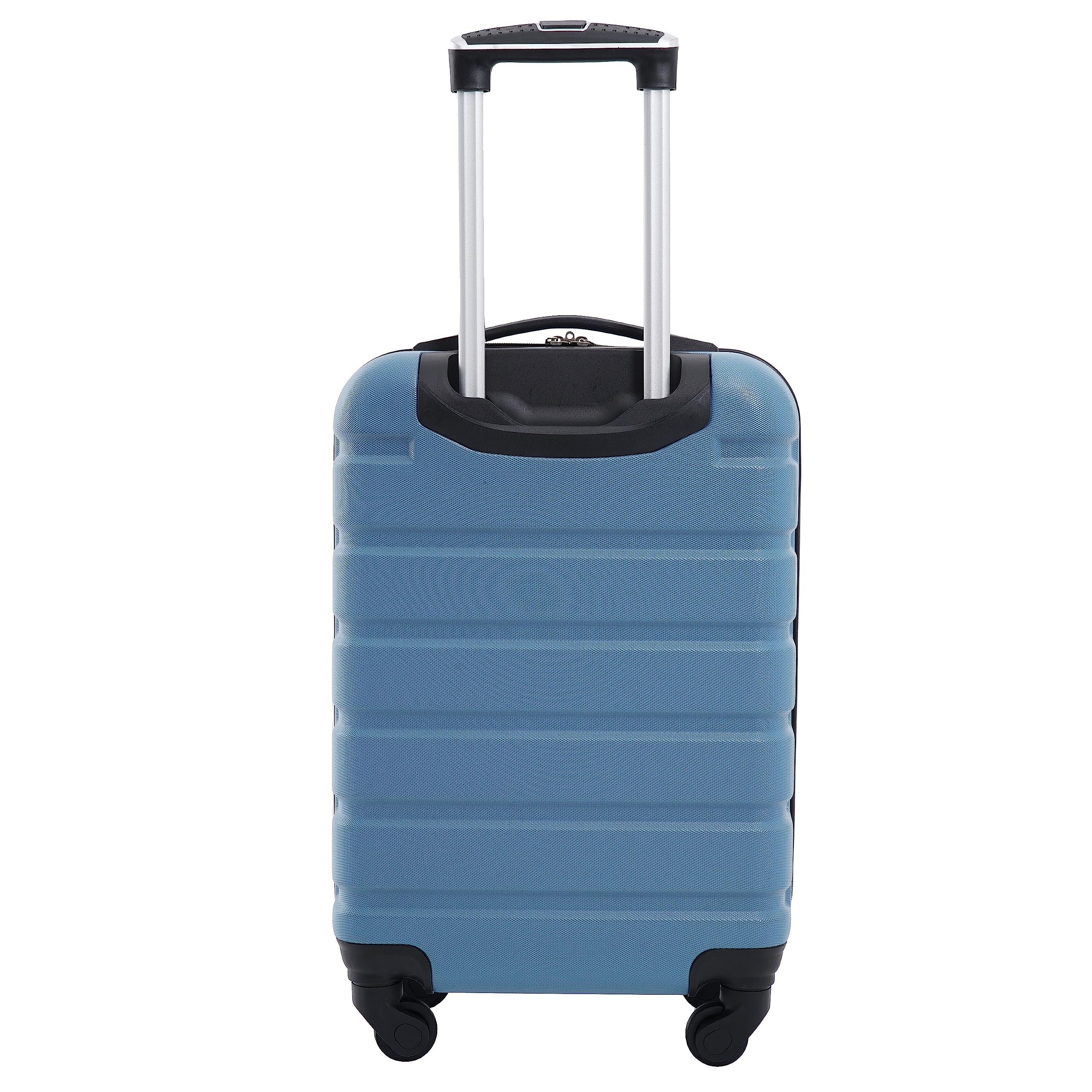 Wrangler Hardside Spinner Carry-On Luggage 22”, Lightweight ABS Cabin Suitcase with 360° Wheels (Blue Heaven)