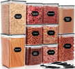 Airtight Food Storage Container Set – Stackable Kitchen & Pantry Containers with Labels (10-Piece)