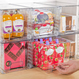 Clear Stackable Acrylic Drawer Organizer (4-Pack) – Pull-Out Storage Bins for Pantry, Bathroom & Cabinets