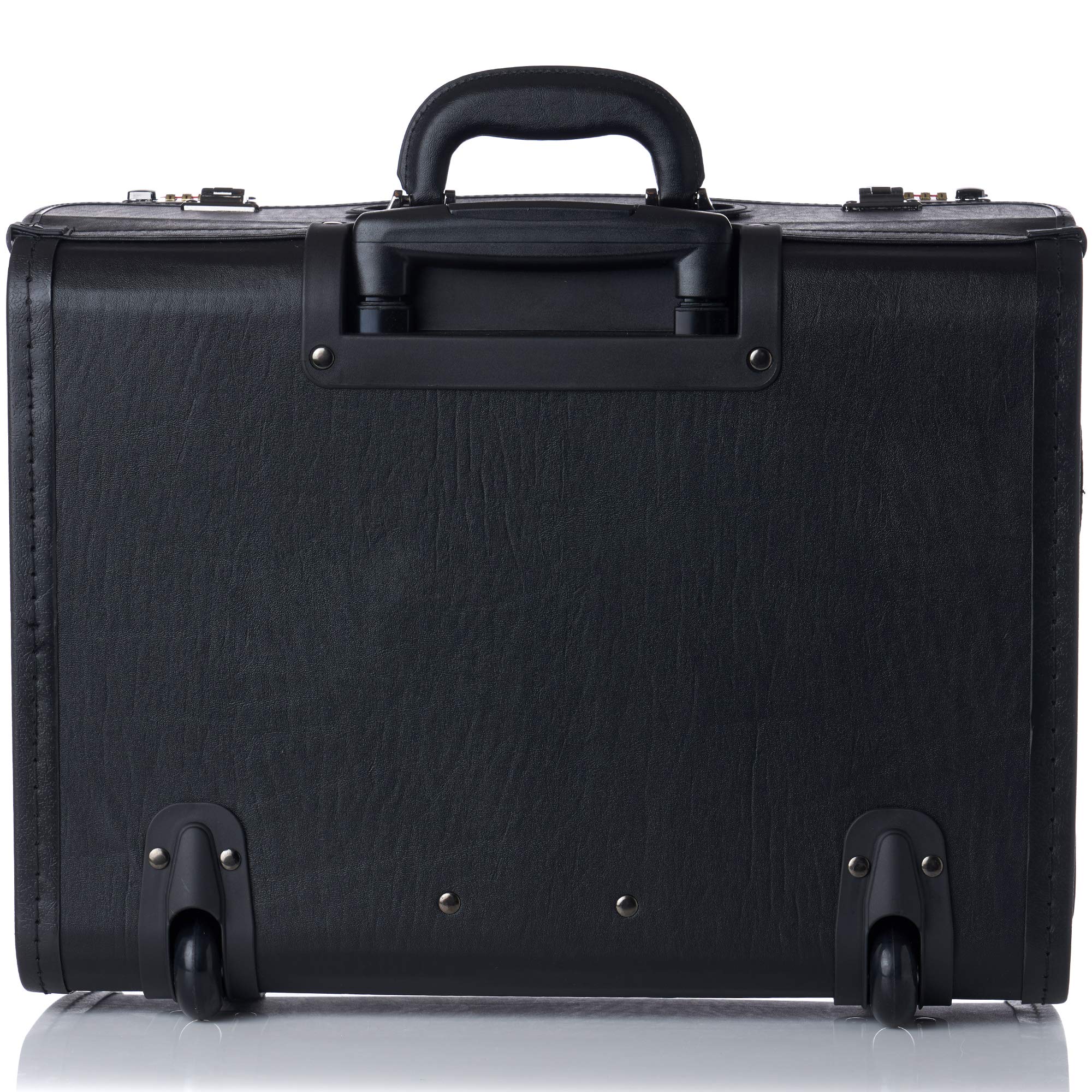 Alpine Swiss 17-Inch Rolling Laptop Briefcase with Wheels & Combination Locks – Black