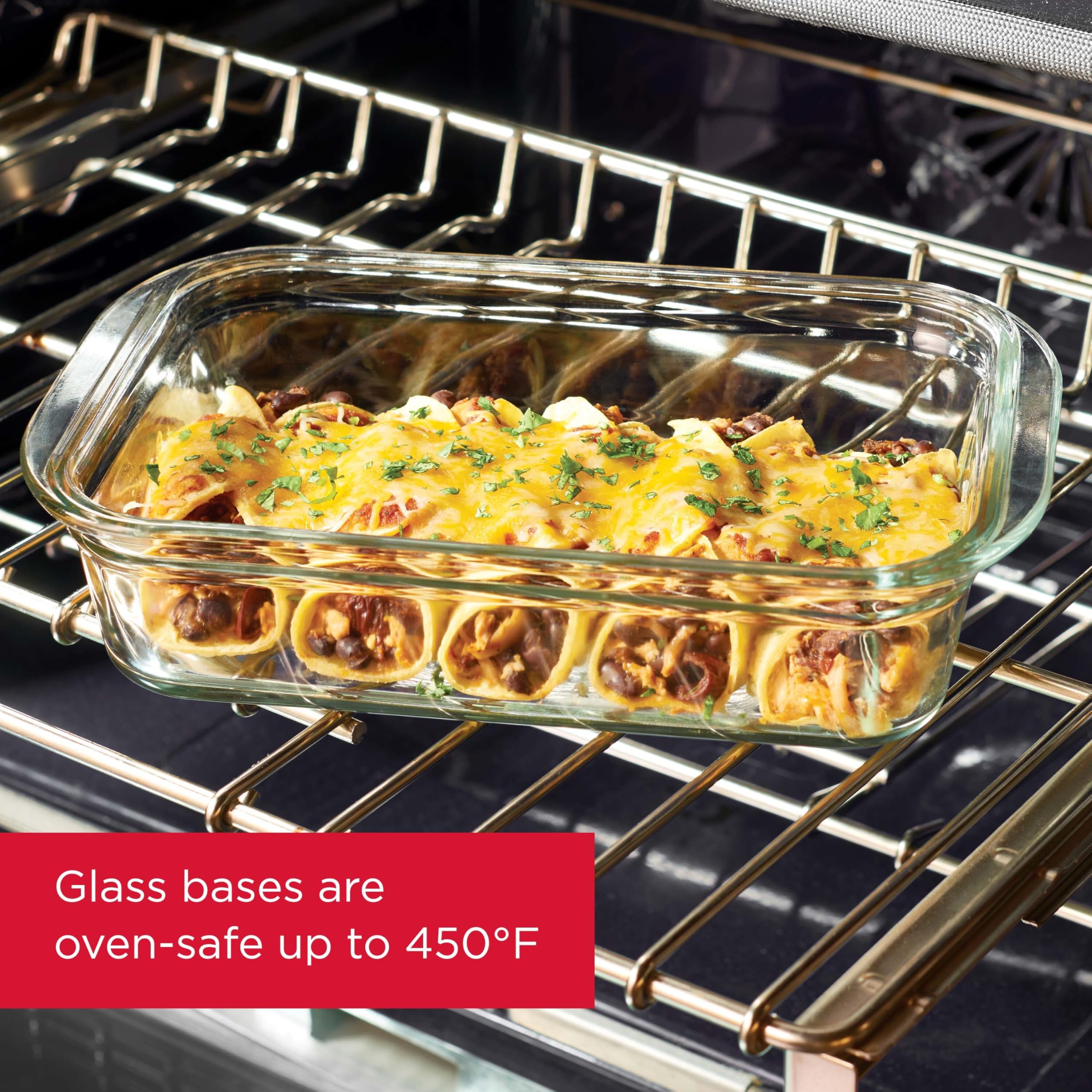 Brilliance Glass Food Storage Containers Set – Airtight Leak-Proof Glass with Vented Lids (18-Piece)