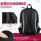 HIMAL OUTDOORS Soccer Backpack – Durable Sports Gear Bag with Ball Holder & Separate Cleat Compartment (Black)