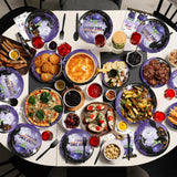 Halloween Baby Shower Party Supplies Set – Purple “A Baby is Brewing” Plates, Cups, Napkins & Cutlery for 25 Guests