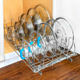 Lynk Professional Extra-Large Pull-Out Pot Lid & Cookie Sheet Organizer – Heavy-Duty Sliding Cabinet Rack