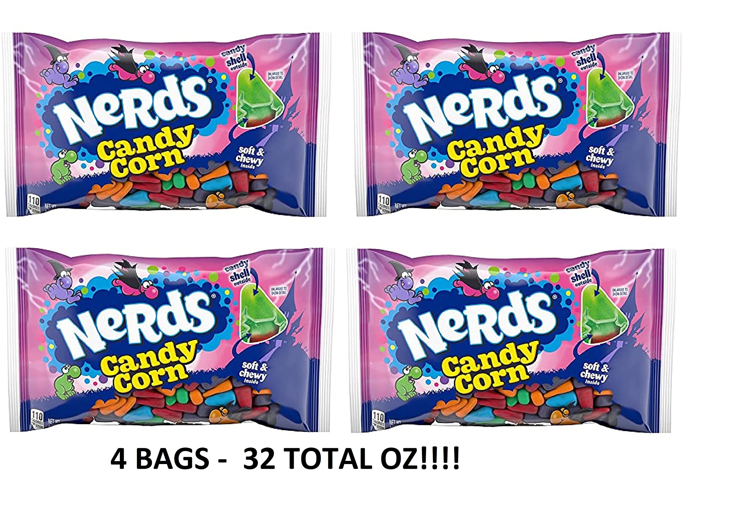 Nerds Candy Corn – Halloween Fruity Candy Mix with Soft Chewy Centers (32 oz / 2 lbs)