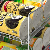 Deco Brothers Stackable Can Rack Organizer – Adjustable Pantry Storage for Up to 36 Cans (Chrome)