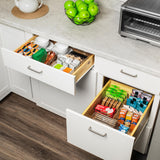 Clear Divided Storage Bins with Lids – 4-Section Stackable Pantry & Fridge Organizer (2-Pack)